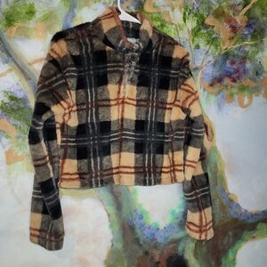 Camellia Cropped Pull Over Half Zip Ultra Soft Sweater